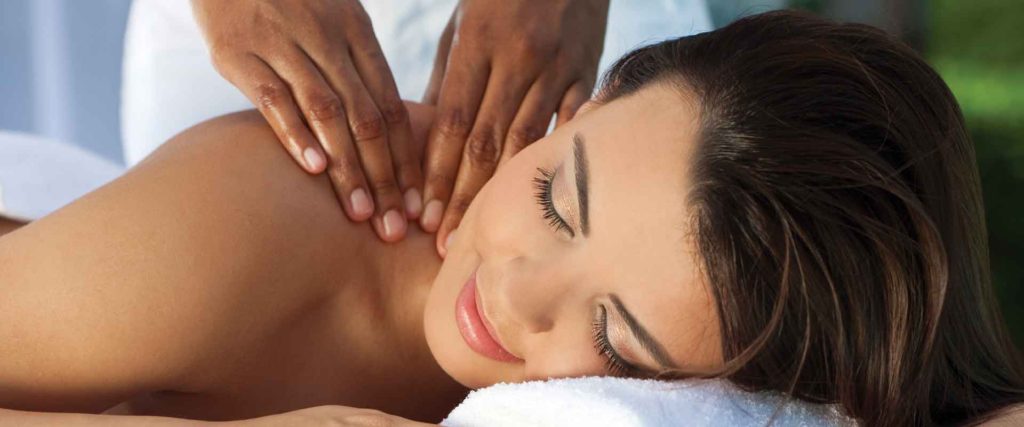 Woman having a massage Woman having a massage
